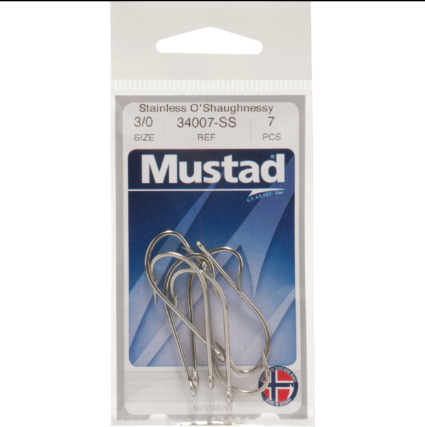 Mustad Stainless O'Shaughnessy 34007-SS